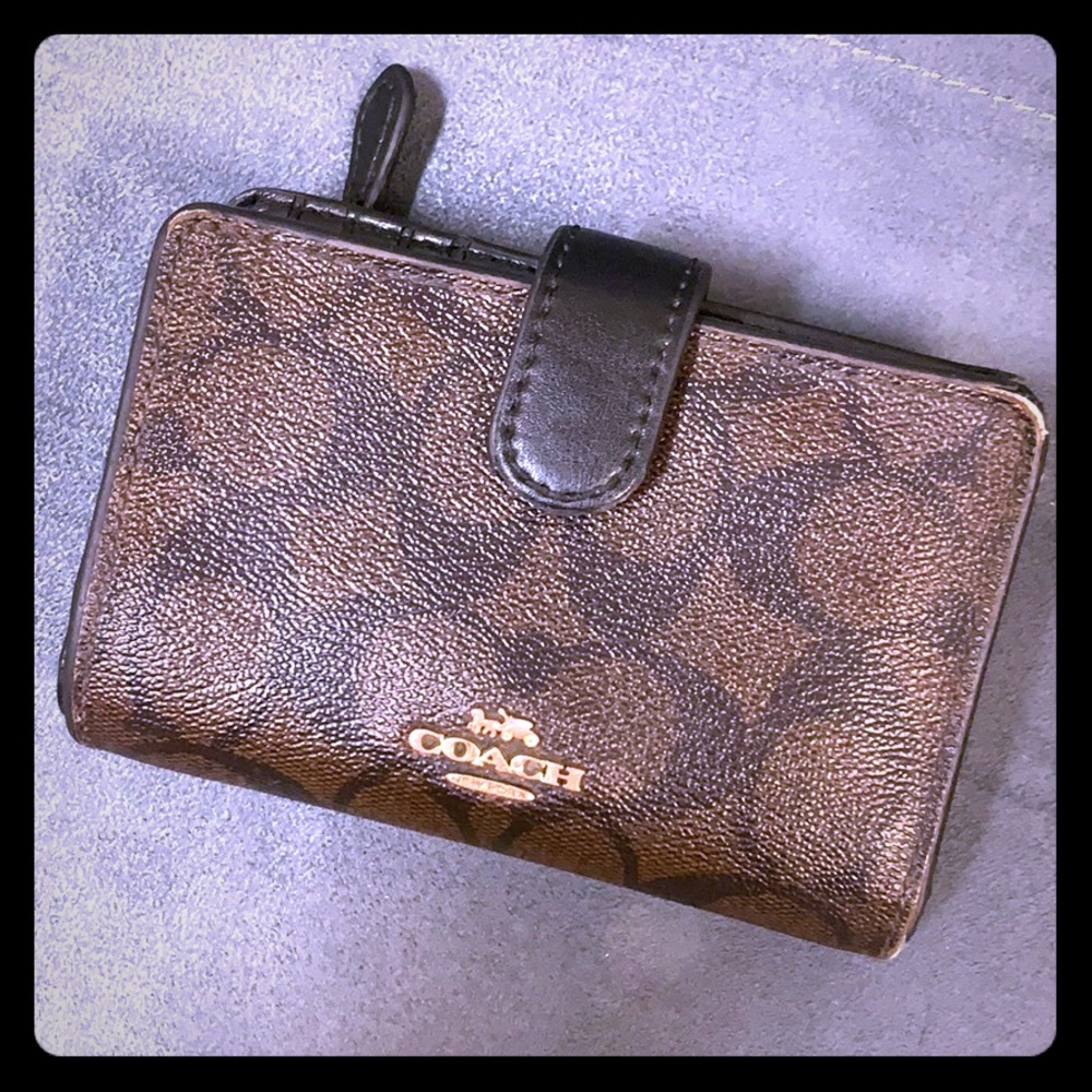 Coach Monogram zipper wallet